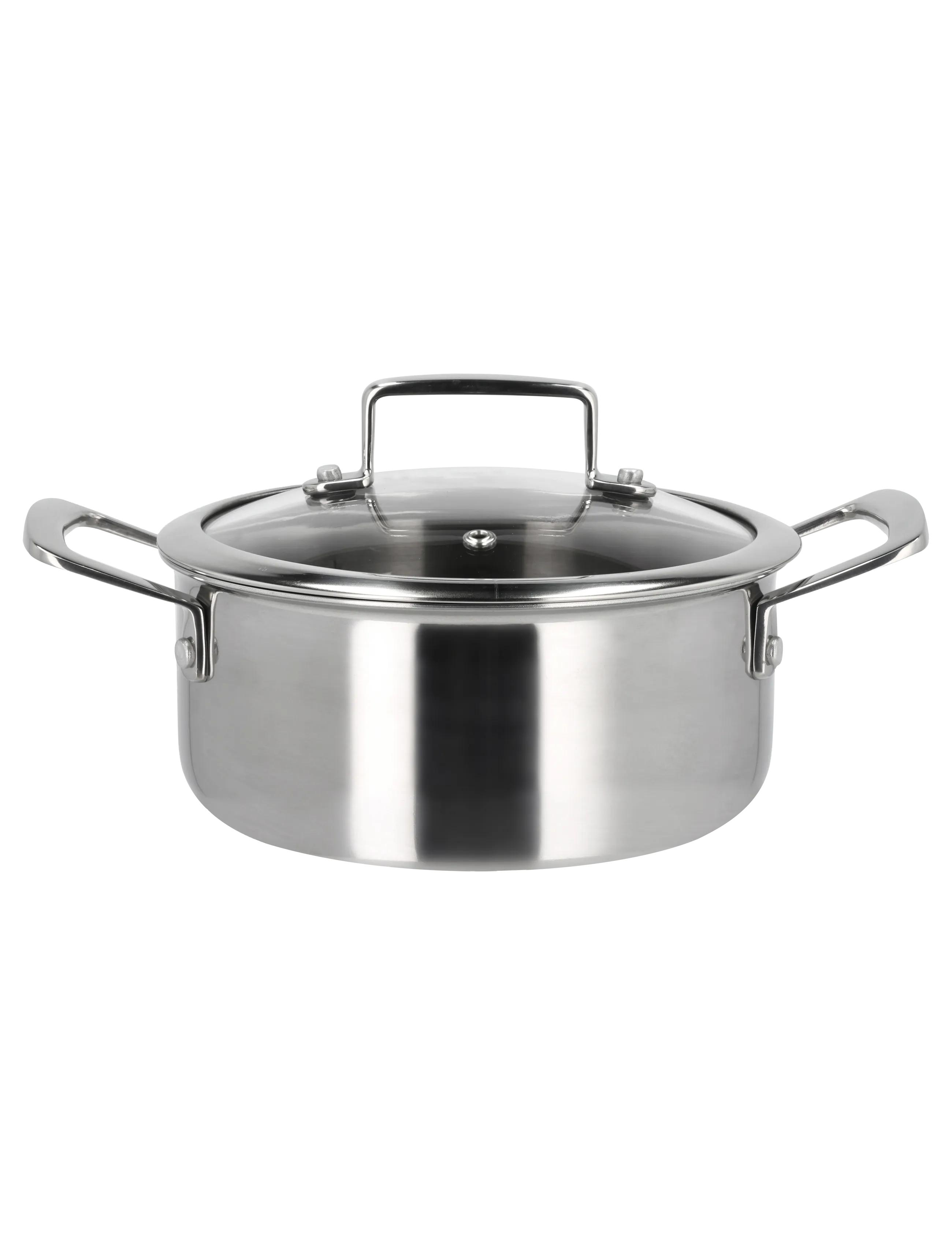 Holm Grydesæt M/Låg Hybrid 3Ply 6 Dele Rustfrit Stål, 43.5X 30X 1 cm x 43.5, Pots & Pans, Silber - Saucepan Sets, Homeware