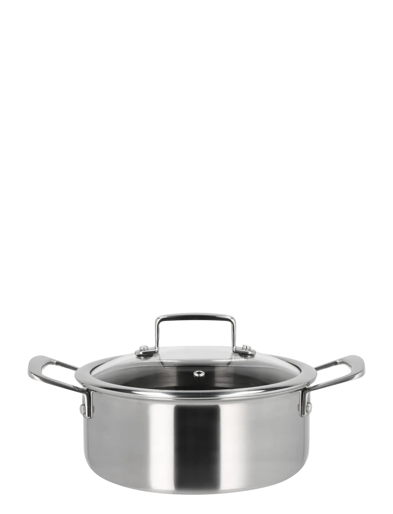 Holm - Cookware set w lid Hybrid 3ply 6 parts Stainless steel - ensembles de casseroles - silver - 3