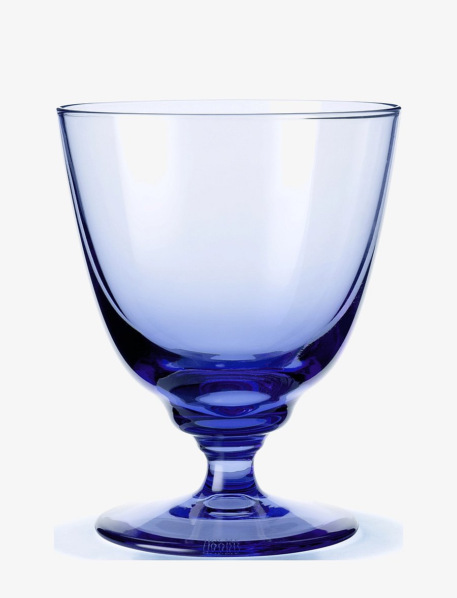 Holmegaard - Flow Glass on foot 35 cl dark blue - dark blue - 0