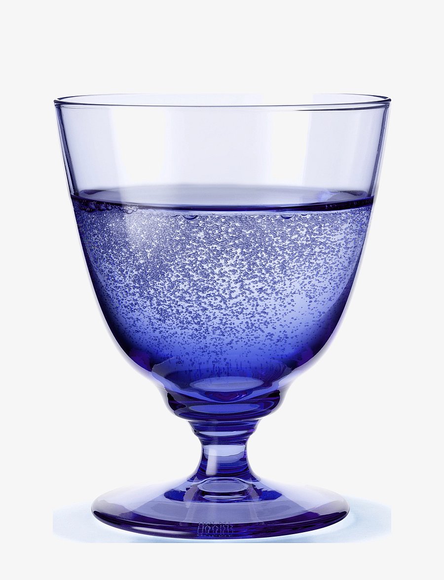 Holmegaard - Flow Glass on foot 35 cl dark blue - dark blue - 1
