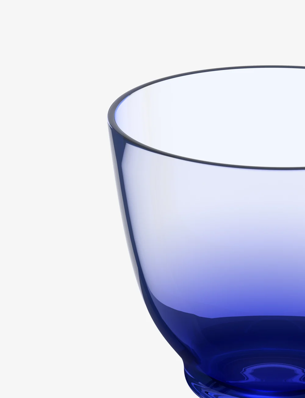 Holmegaard - Flow Glas på fot 35 cl mörkblå - köp efter pris - dark blue - 2