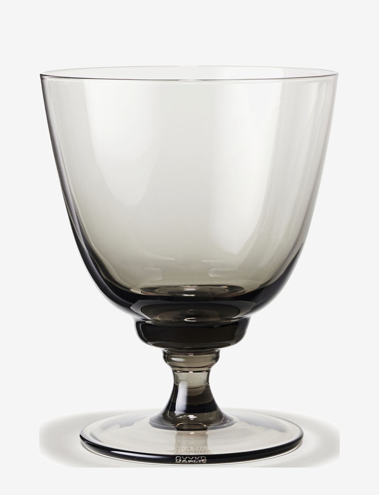 Holmegaard - Flow Glass med stett 35 cl smoke - hvitvinsglass - smoke - 0