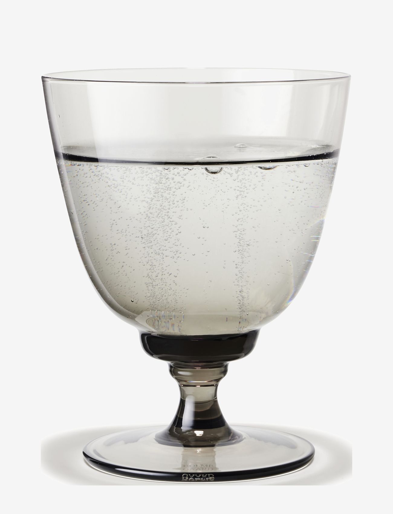 Holmegaard - Flow Glass med stett 35 cl smoke - hvitvinsglass - smoke - 1