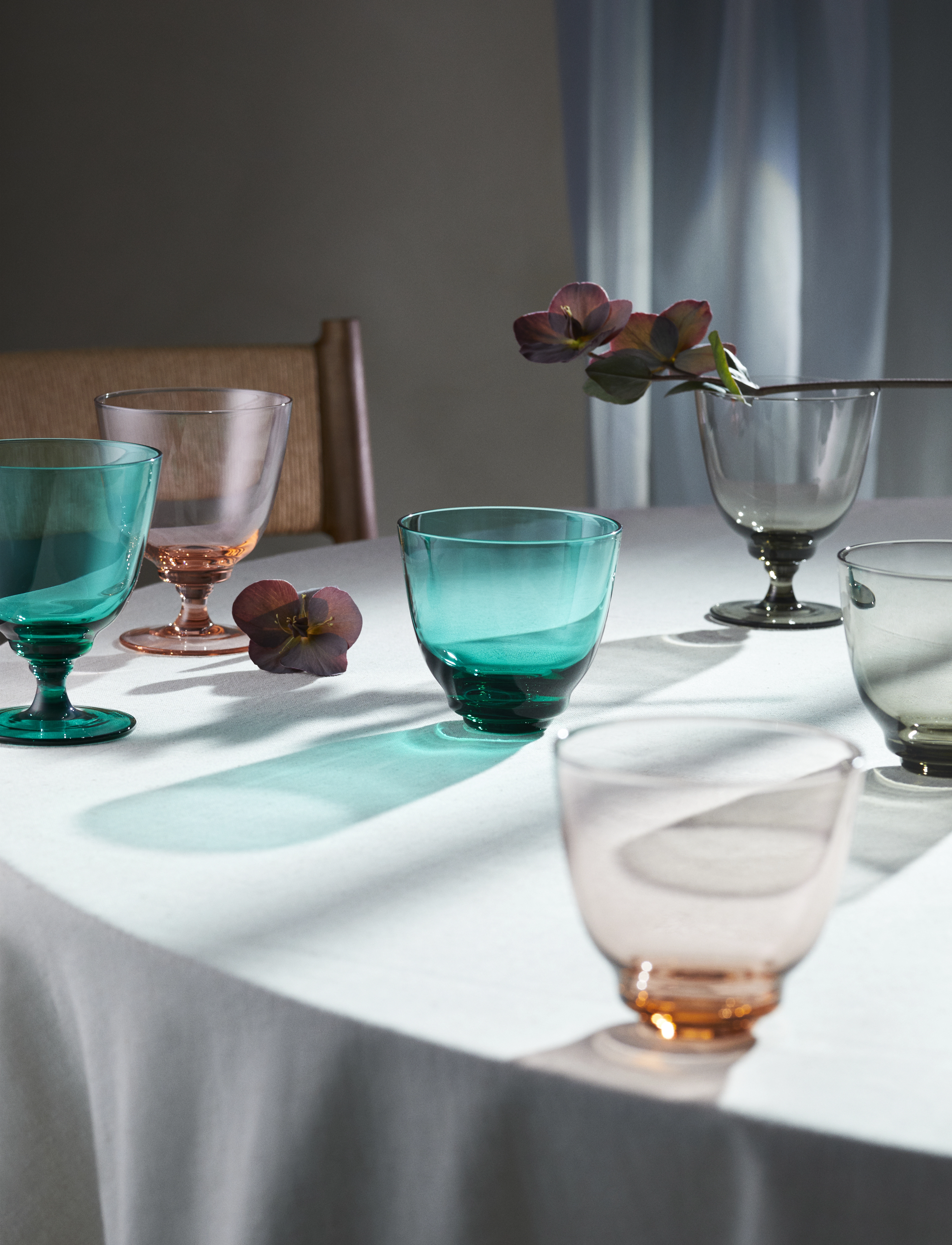 Holmegaard Flow Glas På Fod 35 Cl Smoke, CL, Wine Glass, Grau - White Glasses, Homeware
