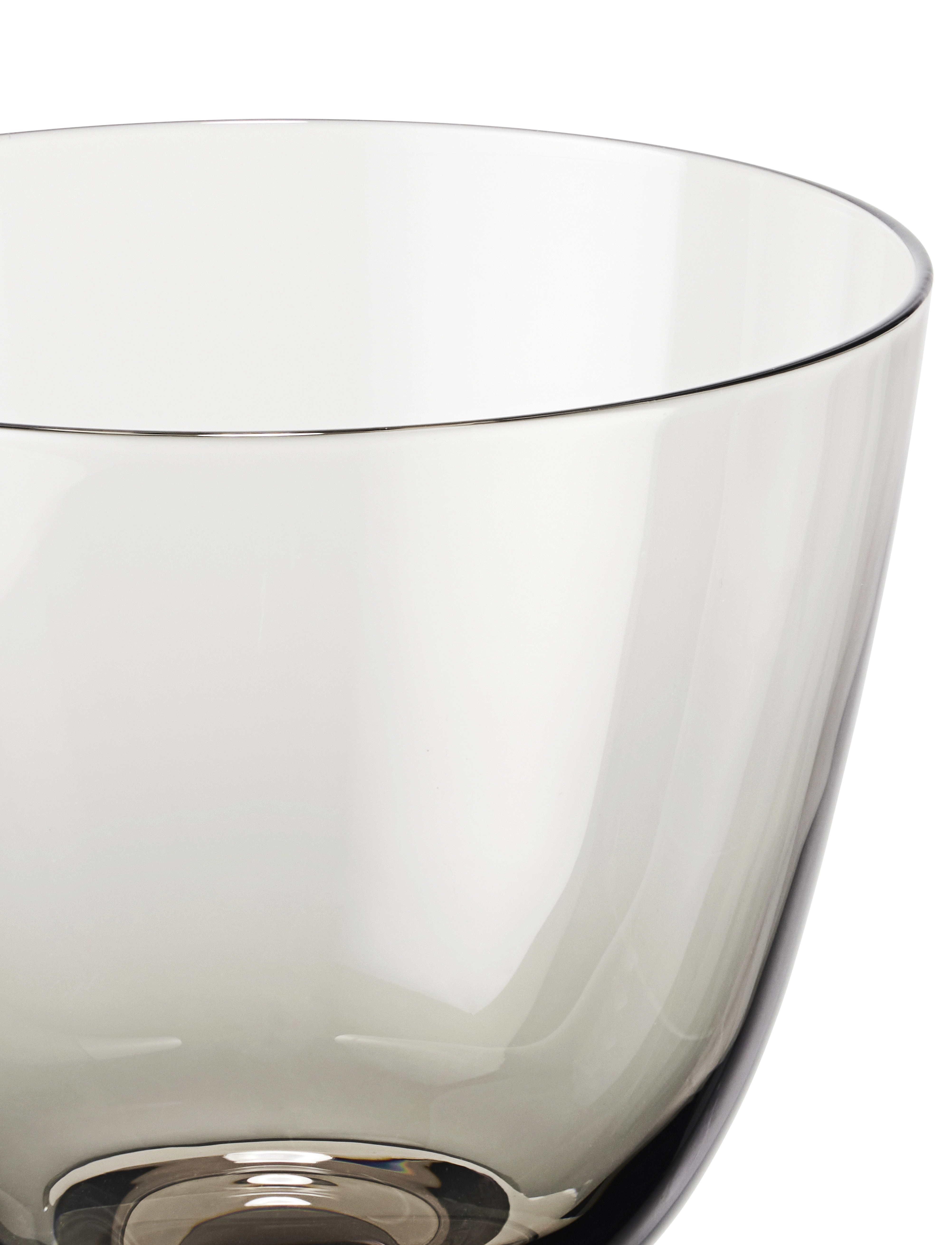 Holmegaard - Flow Glass on foot 35 cl smoke - white wine glasses - smoke - 4