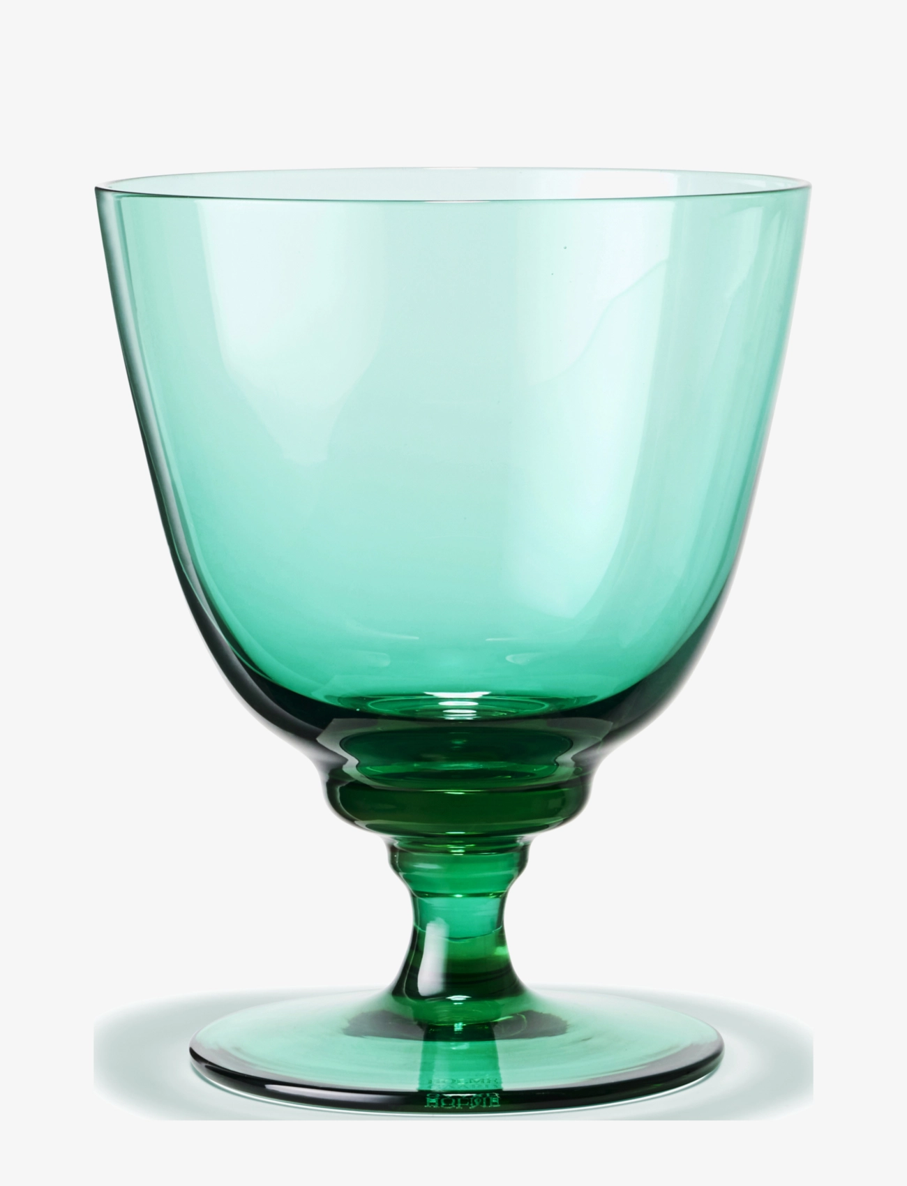 Holmegaard Flow Glass on foot 35 cl emerald green - Geschirr - EMERALD GREEN / green