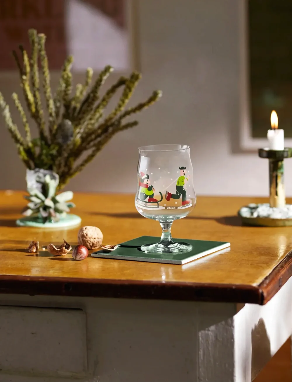 Holmegaard - Mikkeller Universal Beer Glas Christmas 2025 40 cl clear w. - weihnachts-tischgedecke - clear w. deco - 2