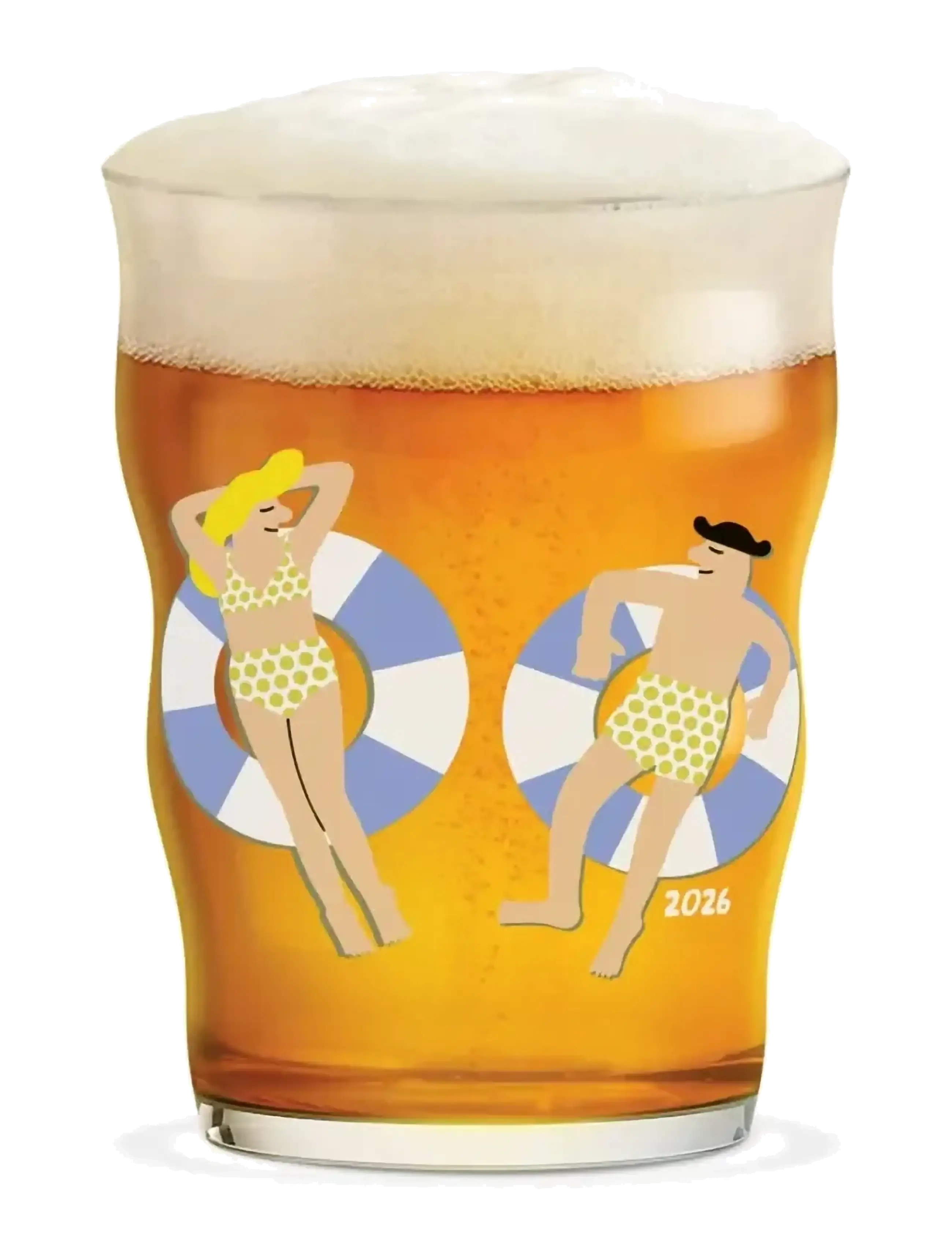 Holmegaard Mikkeller Pint Beer Glas 2026 40 cl clear w. deco - Õlleklaasid - CLEAR W. DECO / clear