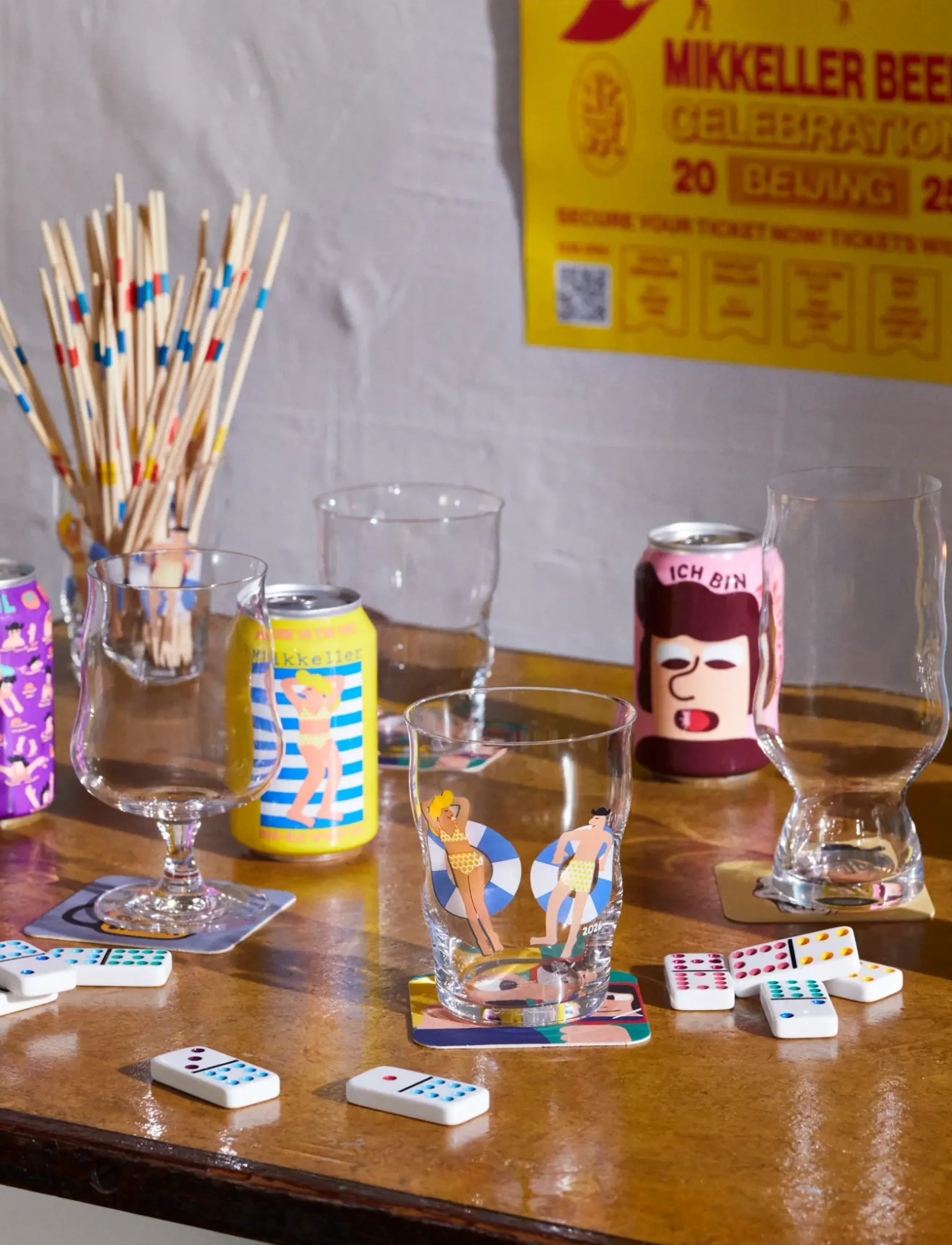 Holmegaard - Mikkeller Pint Ølglas 2026 40 cl klar m. deko - køb efter pris - clear w. deco - 5