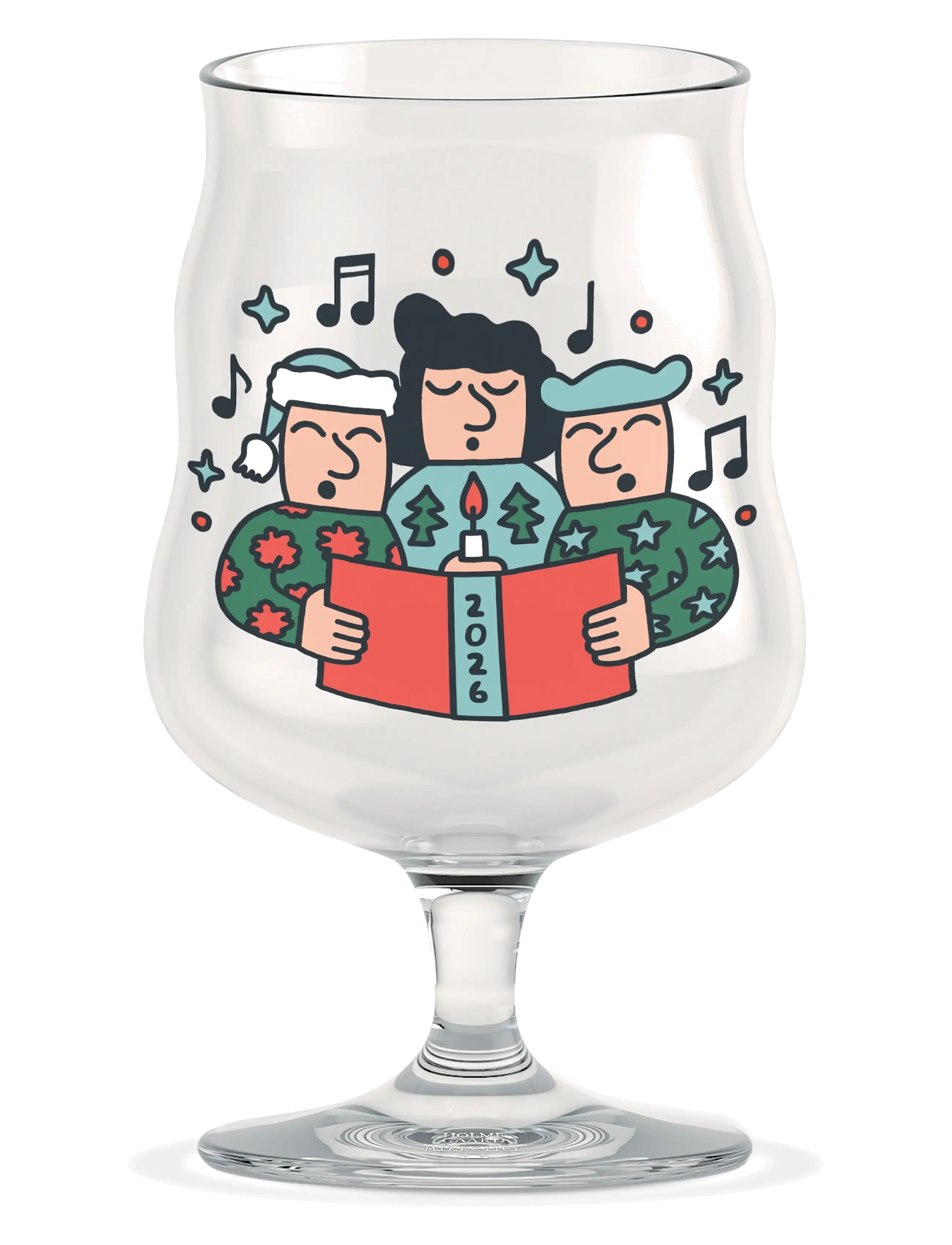 Holmegaard Mikkeller Universal Beer glass 2026 40 cl clear w. deco - Beer glasses - CLEAR W. DECO / clear