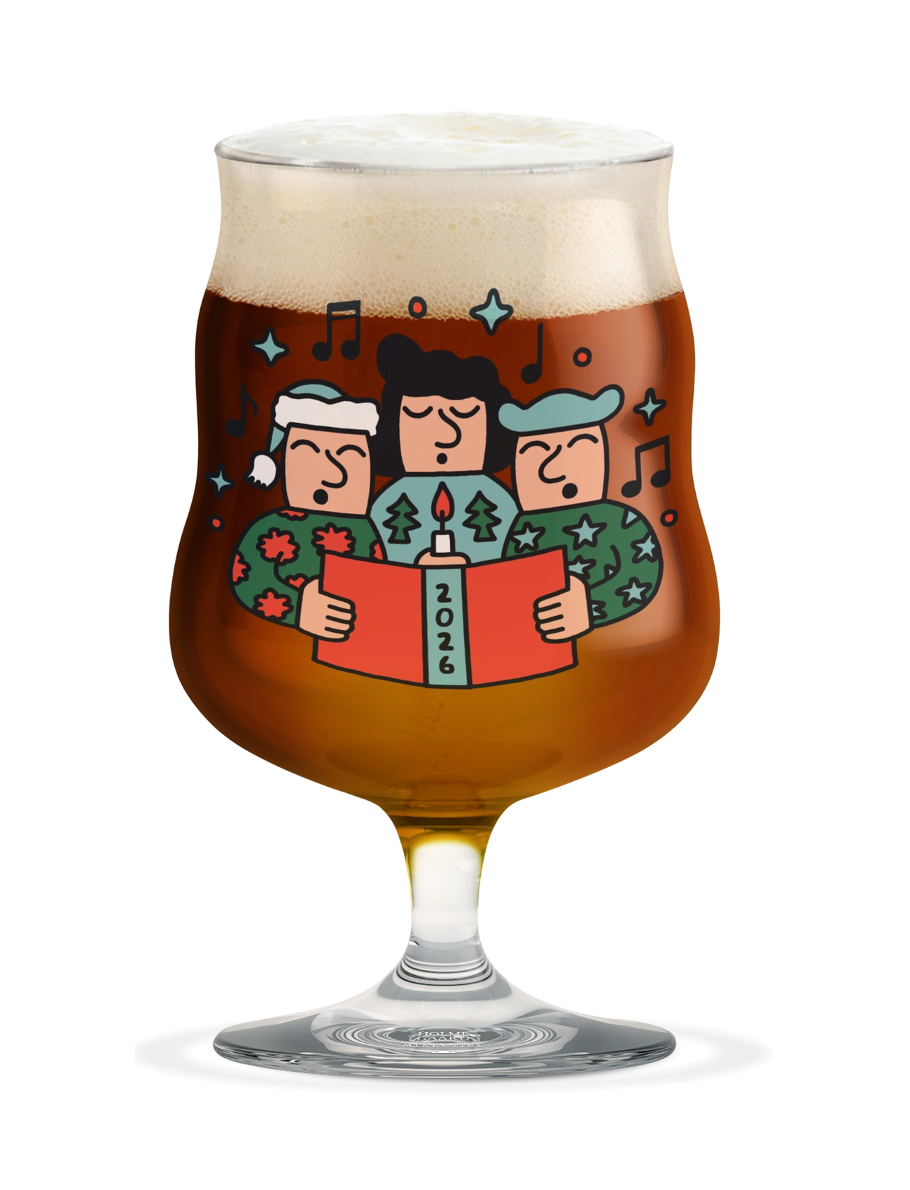 Holmegaard - Mikkeller Universal Beer glass 2026 40 cl clear w. deco - beer glasses - clear w. deco - 2