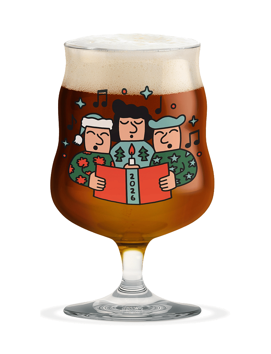 Holmegaard - Mikkeller Universal Beer glass 2026 40 cl clear w. deco - beer glasses - clear w. deco - 2