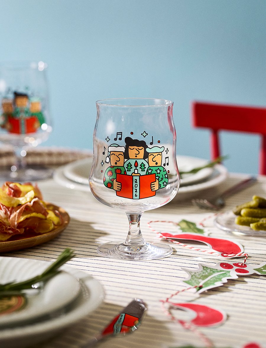 Holmegaard - Mikkeller Universal Beer glass 2026 40 cl clear w. deco - beer glasses - clear w. deco - 4