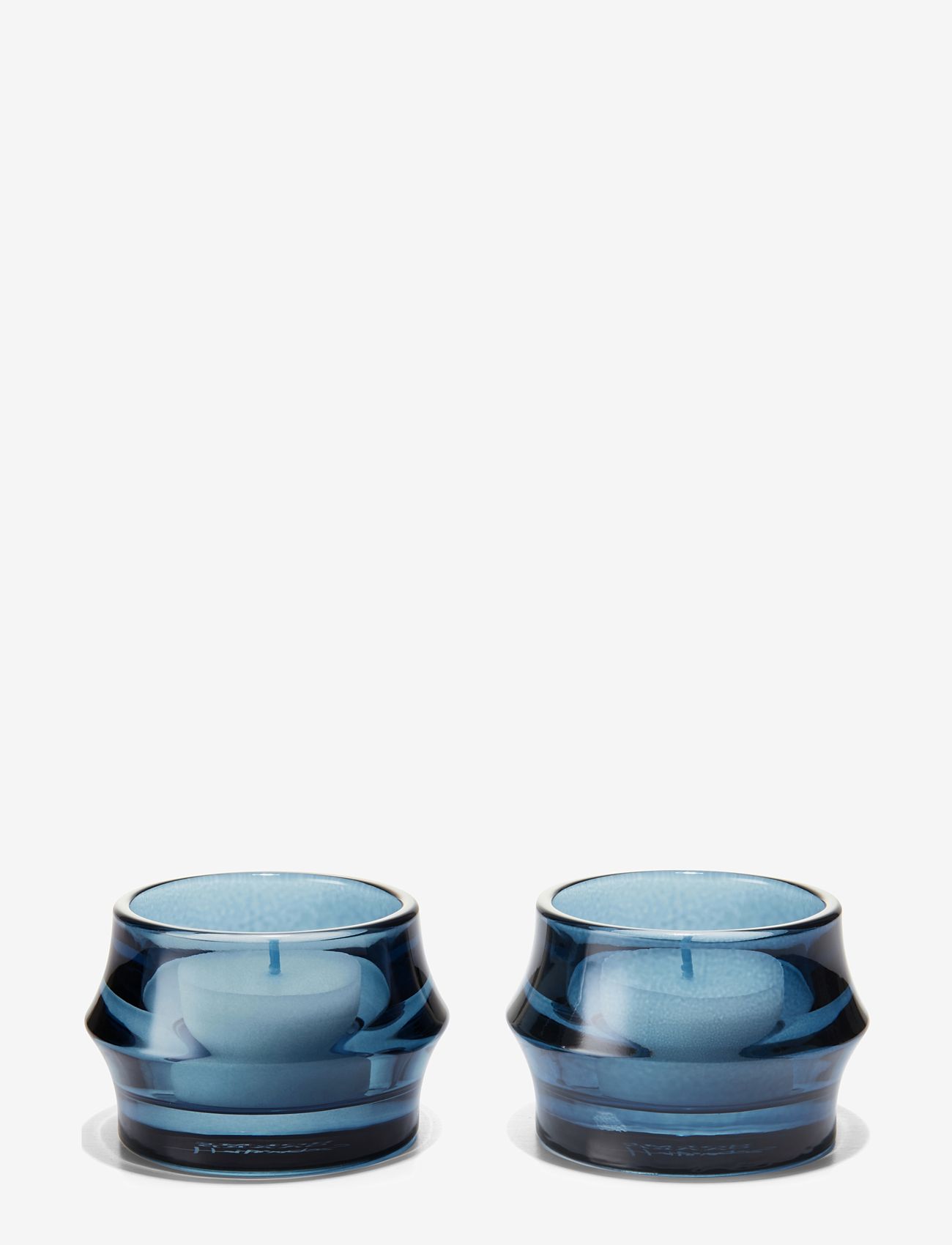 Holmegaard - ARC Tealight holder Ø7.2 cm dark blue 2 pcs. - tealight holders - dark blue - 1