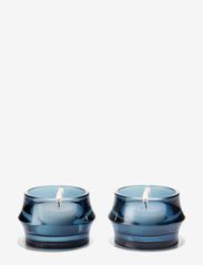 Holmegaard - ARC Tealight holder Ø7.2 cm dark blue 2 pcs. - tealight holders - dark blue - 2