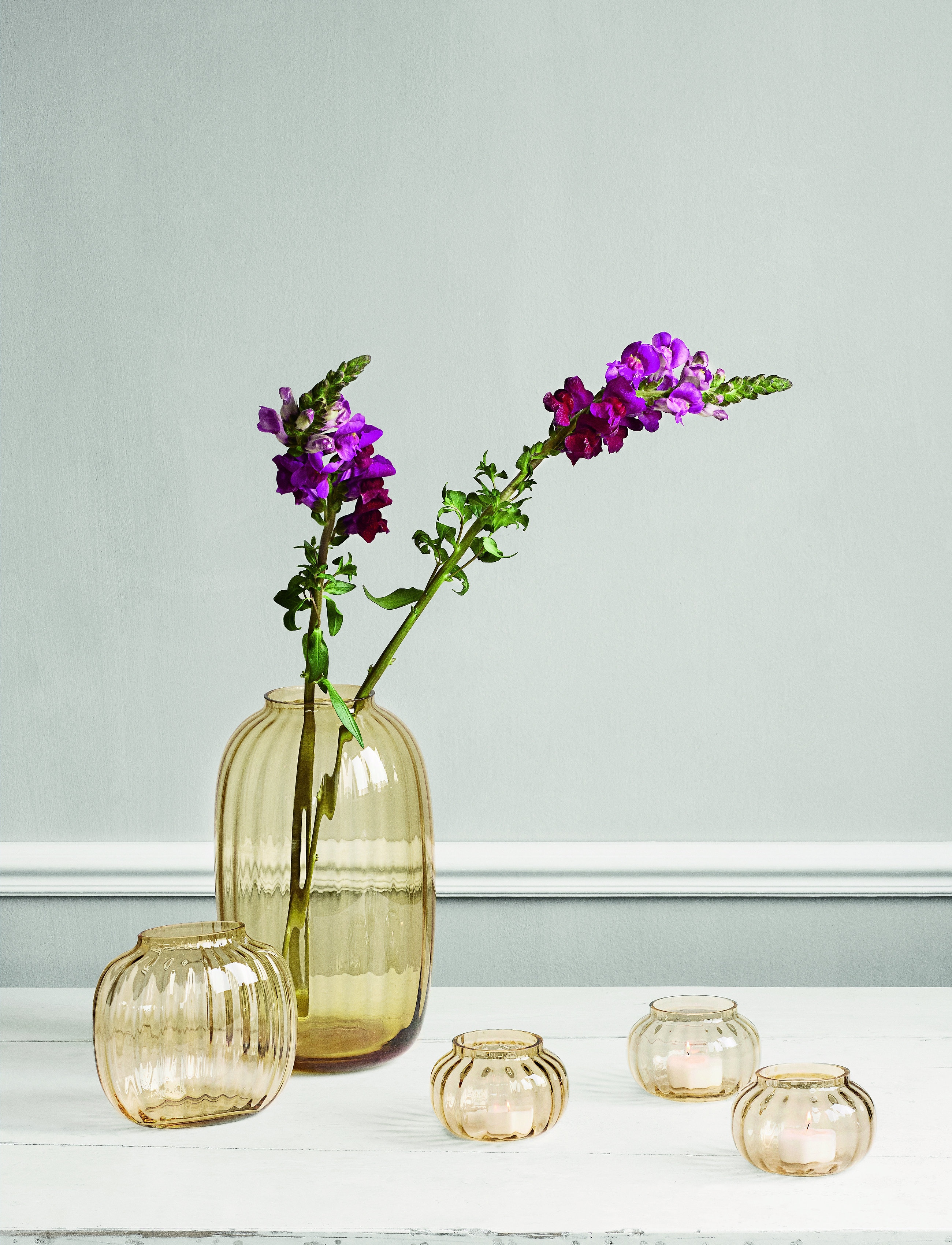 Holmegaard - Primula Vase H25,5 - birthday gifts - amber - 2