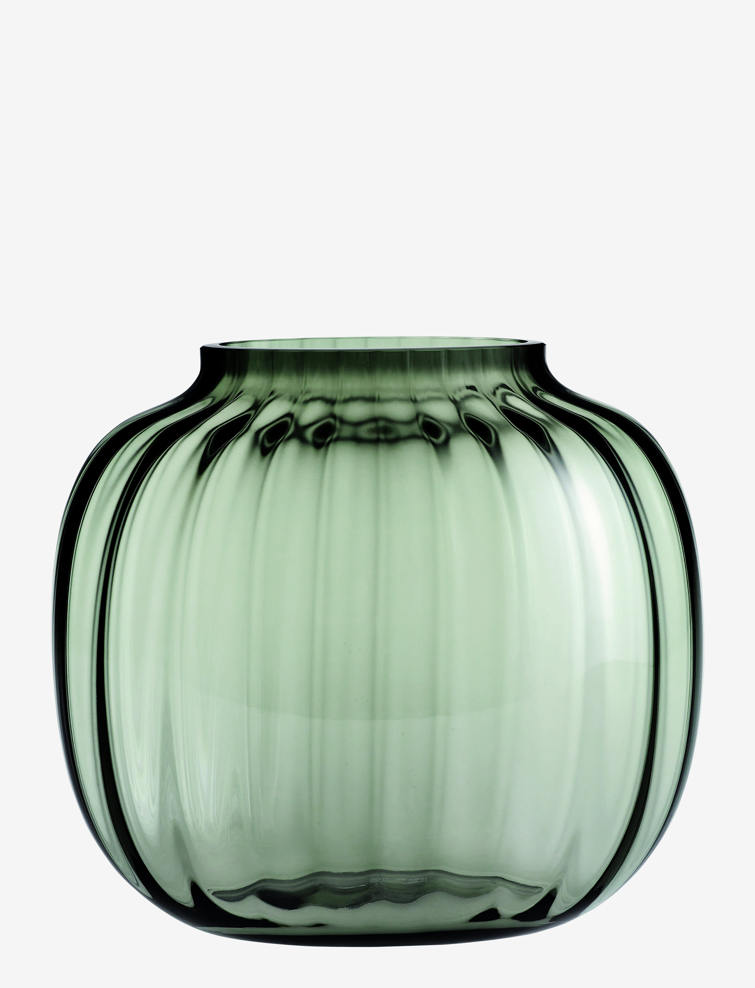 Holmegaard Primula Oval Vase H17,5, Stor vase, Grøn, Str: H17.5CM