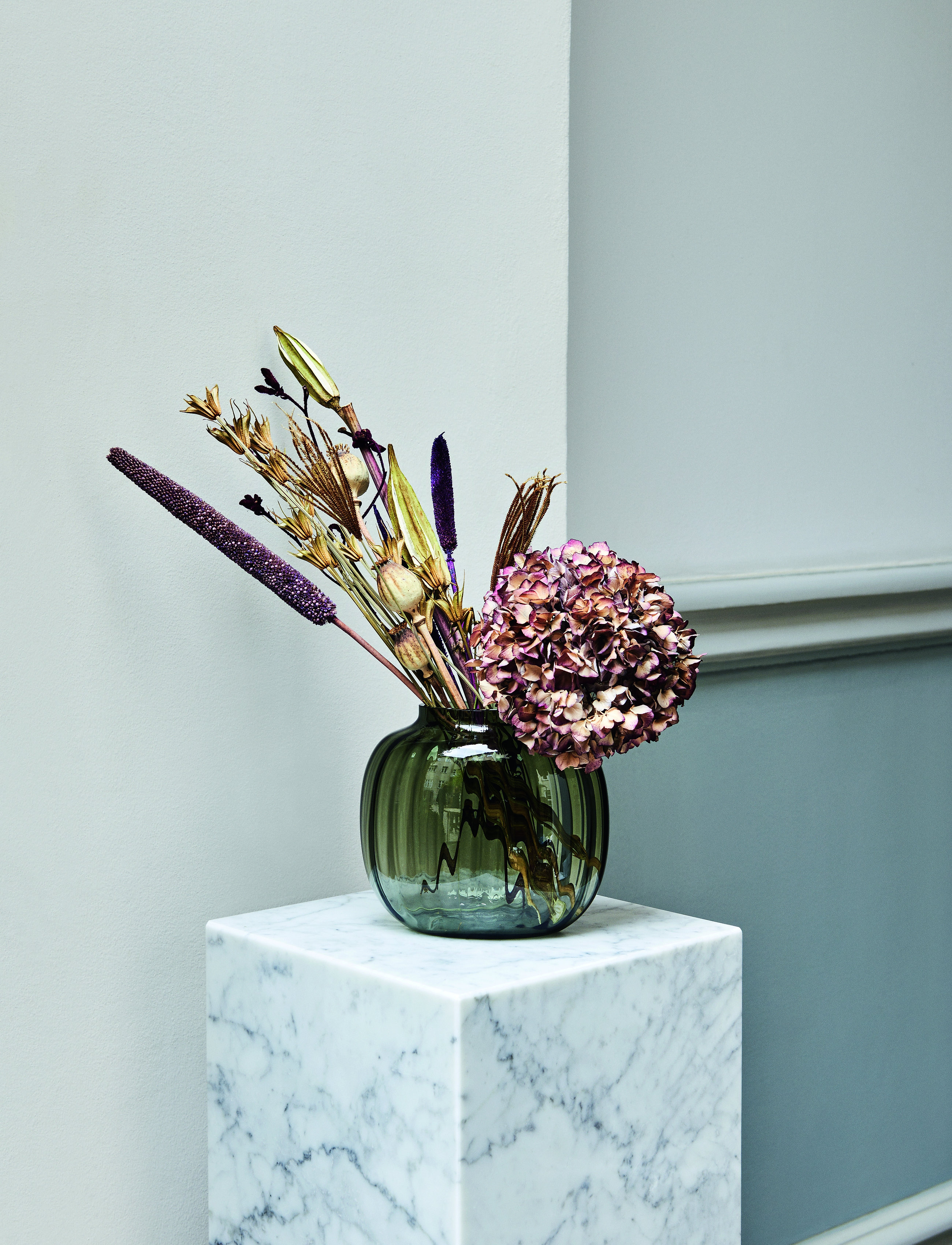 Holmegaard Primula Oval Vase H17,5, H17.5 cm, Green, Vaser > Store Vaser, Unisex