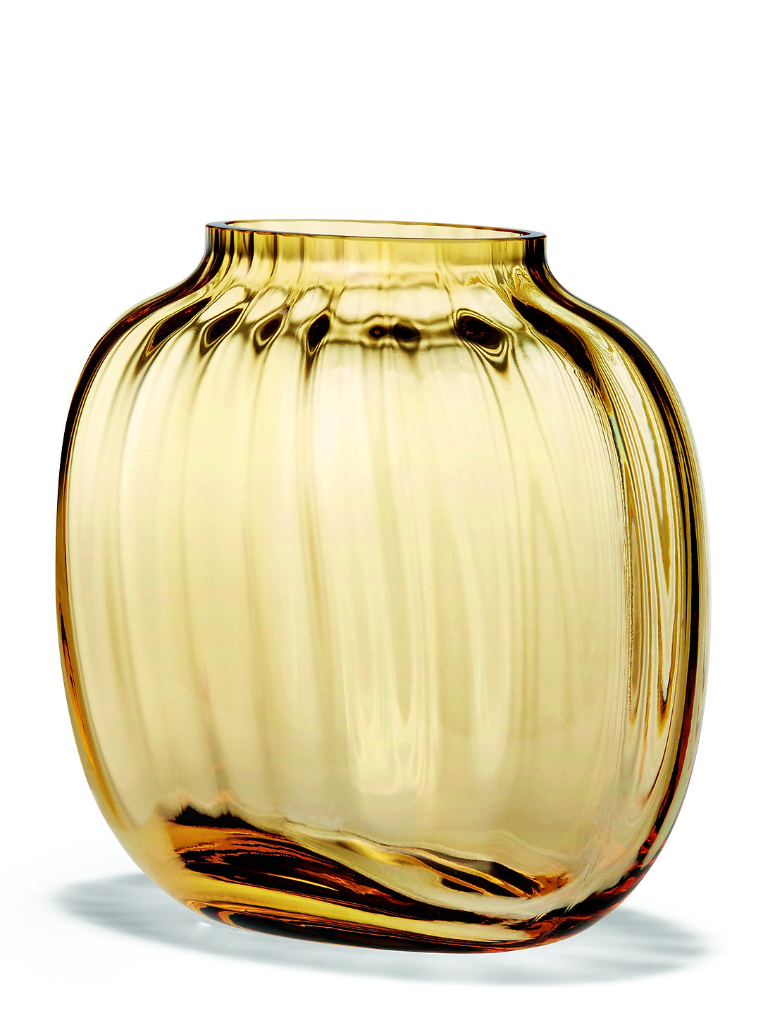 Holmegaard - Primula Oval Vase H12,5 - vasen - amber - 1