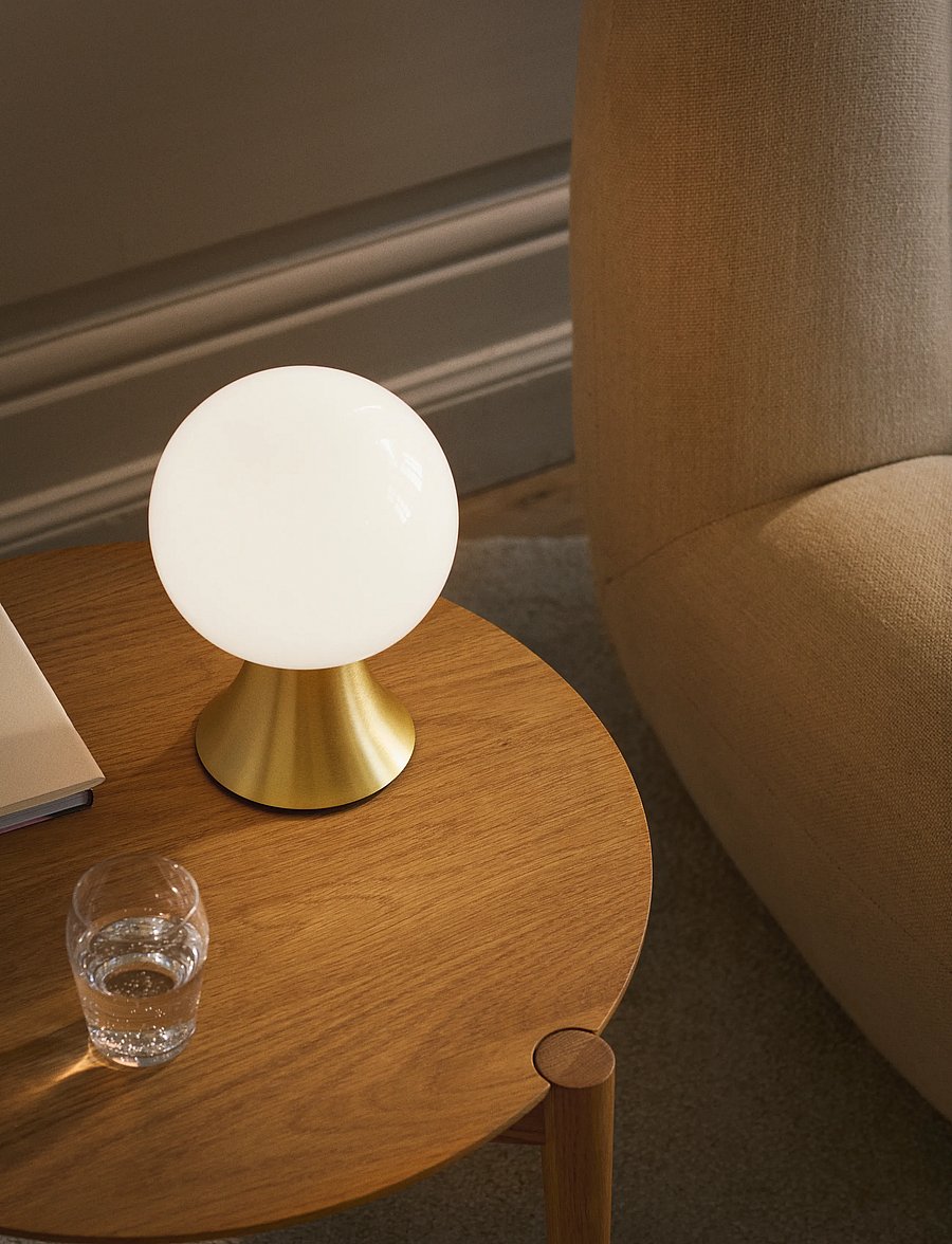 Holmegaard - Noor LED lampe H23 messing - transportable lamper - brass - 0