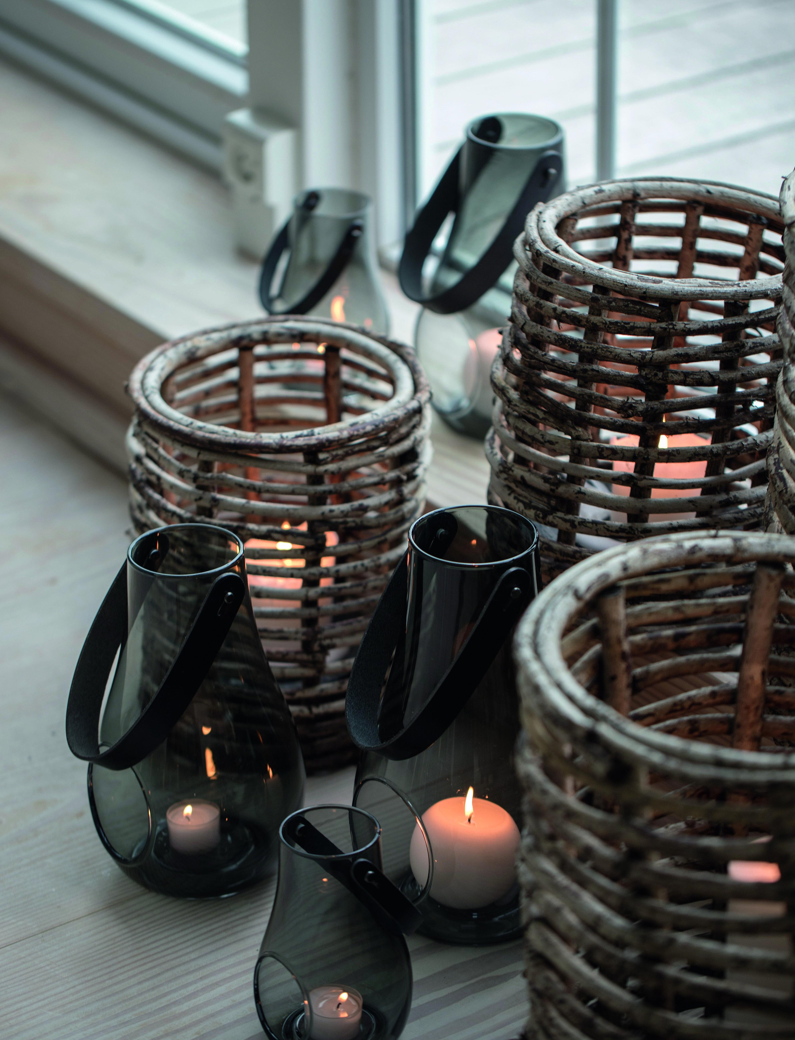 Holmegaard - DWL Lantern H25 - laternen - smoke - 2