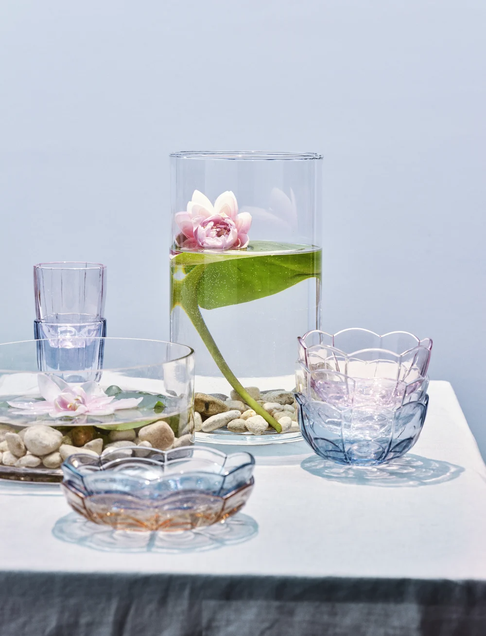 Holmegaard - Lily Tumbler 32 cl blue iris 2 pcs. - drinking glasses & tumblers - blue iris - 2