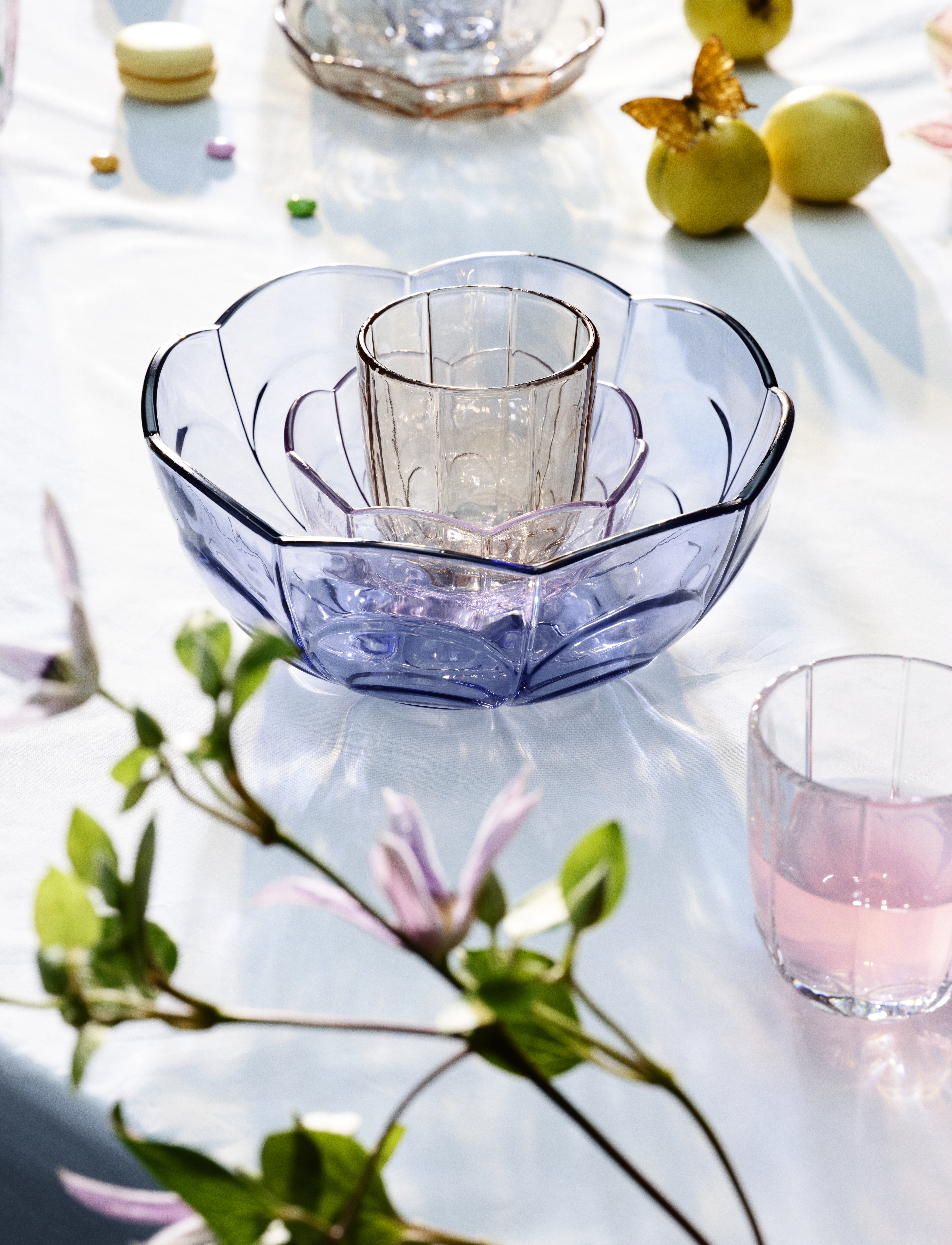 Holmegaard Lily Skål Ø23 Cm Blue Iris, Ø 23 cm, Bowls, Blau - Breakfast Homeware