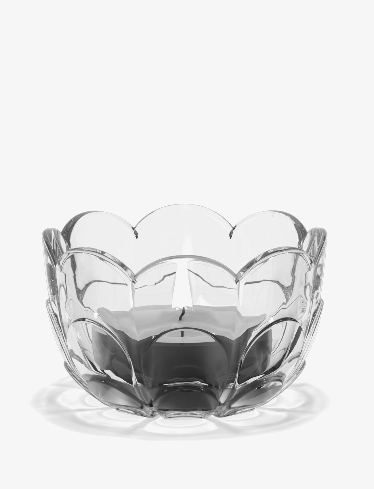 Holmegaard - Lily Tealight holder Ø7 cm clear - tealight holders - clear - 3
