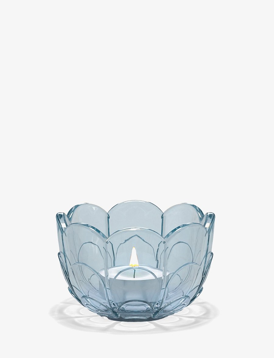 Holmegaard - Lily Tealight holder Ø7 cm blue iris - teelichthalter - blue iris - 2