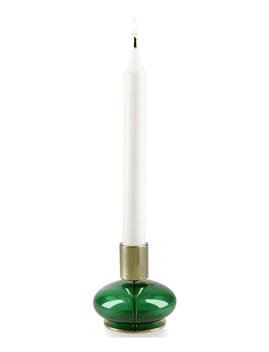 Holmegaard - Bubble Candle holder H8 cm green - green - 1