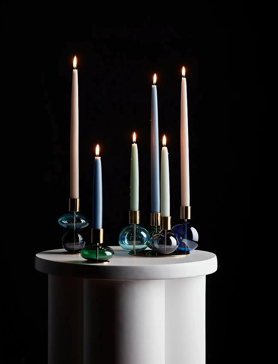 Holmegaard - Bubble Candle holder H8 cm green - green - 0