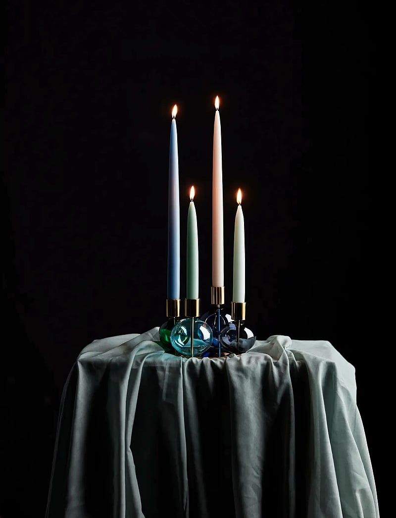 Holmegaard - Bubble 4-armed candle holder Ø17.5 cm blue/green - kerzenständer - blue/green/smoke - 3