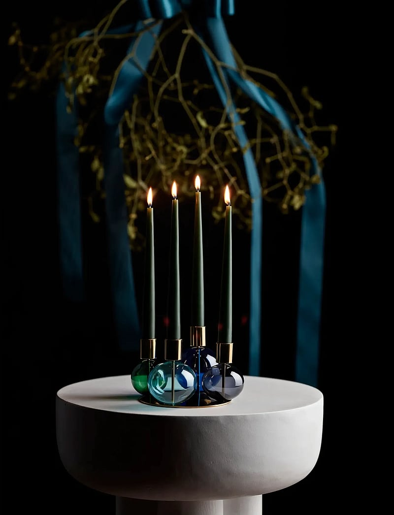 Holmegaard - Bubble 4-armed candle holder Ø17.5 cm blue/green - kerzenständer - blue/green/smoke - 5