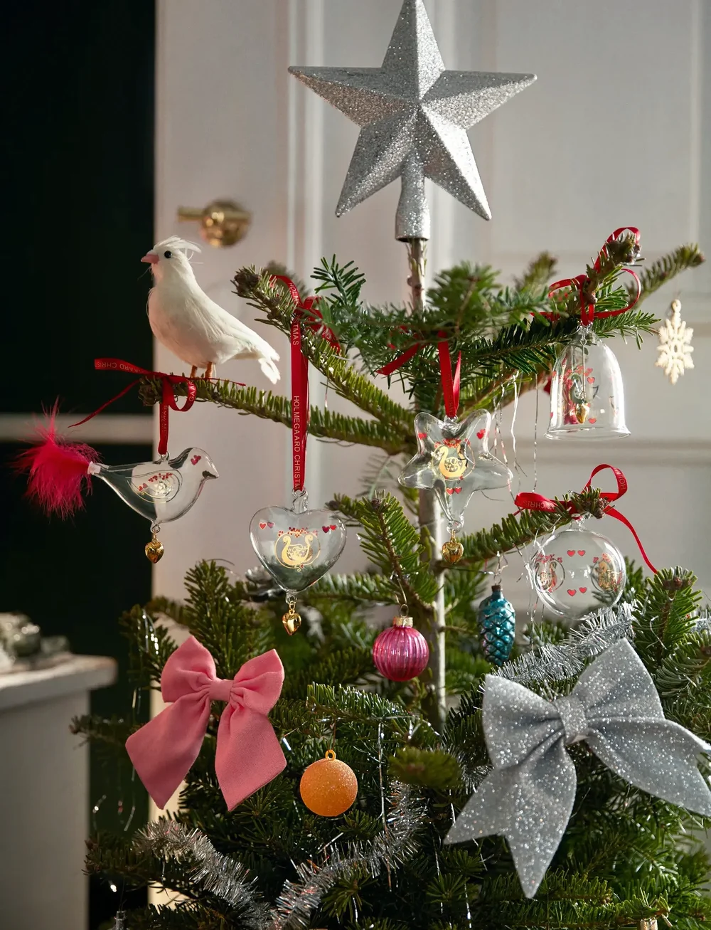 Holmegaard - Ann-Sofi Romme Annual Christmas Bird 2025 small clear - weihnachtskugeln - clear - 1