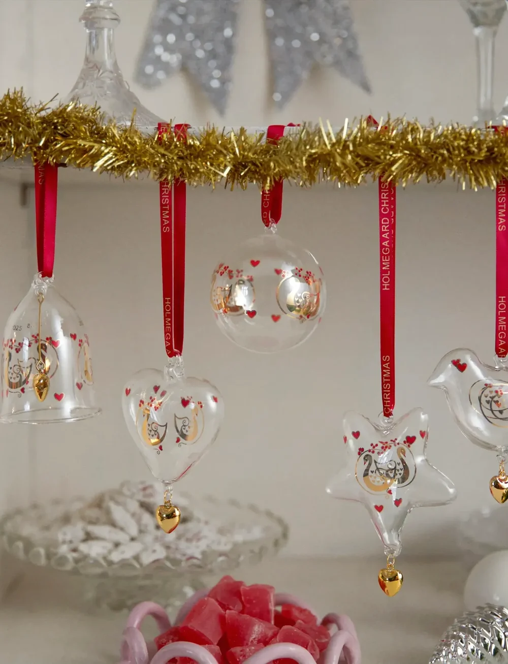 Holmegaard - Ann-Sofi Romme Annual Christmas Bird 2025 small clear - weihnachtskugeln - clear - 3