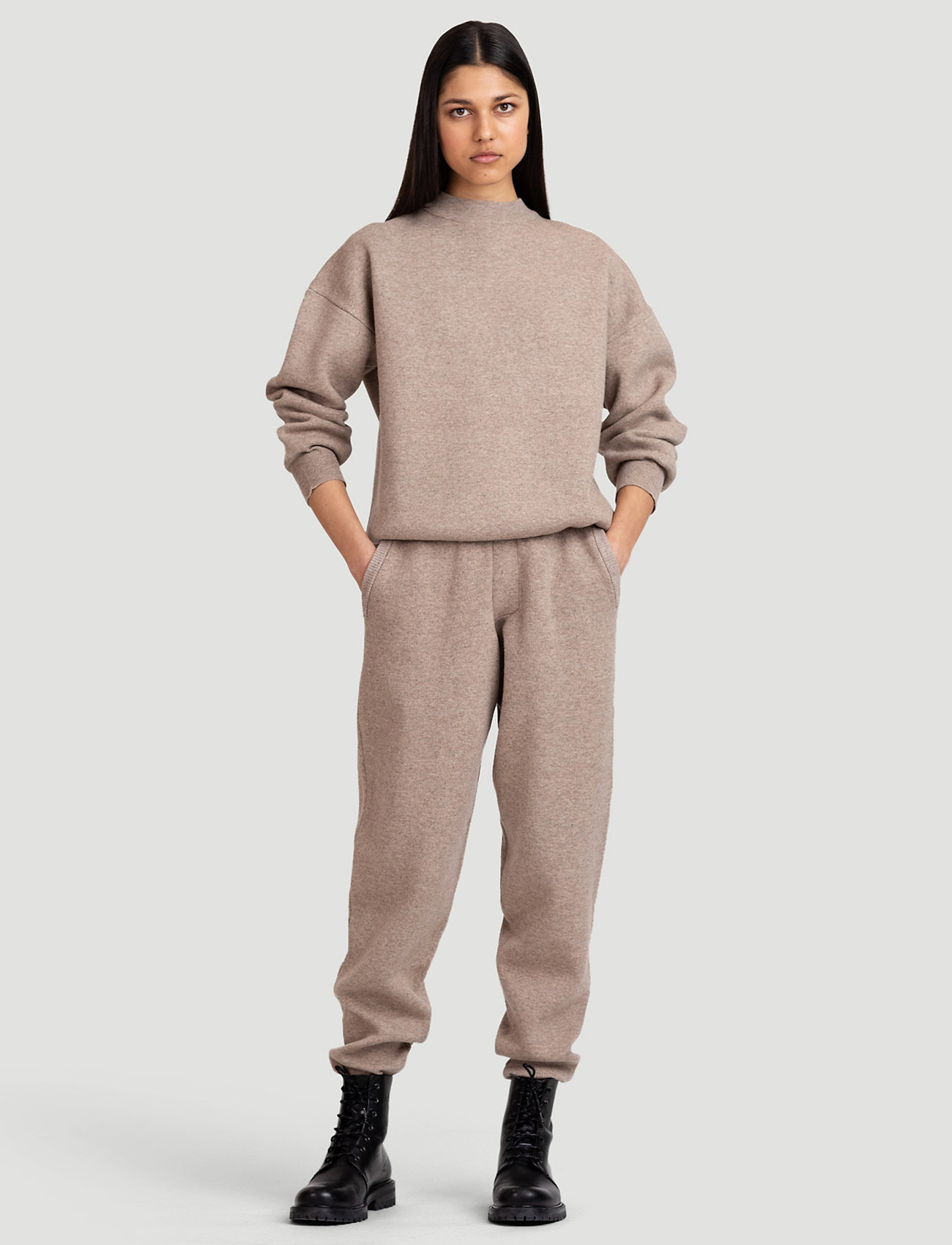 HOLZWEILER - Mending Knit Sweater - taupe - 4