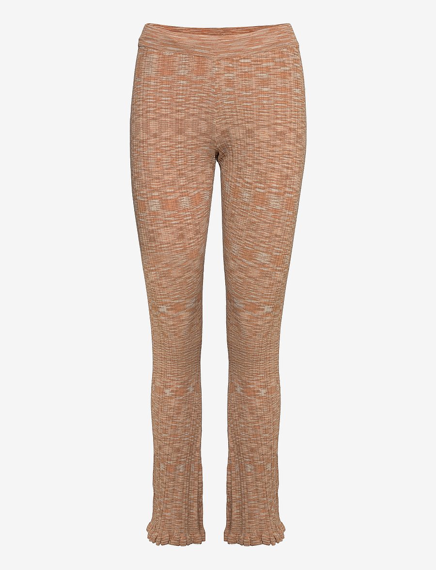 HOLZWEILER - Dahlia Knit Trouser 22-01 - slengbukser - lt. orange mix - 0
