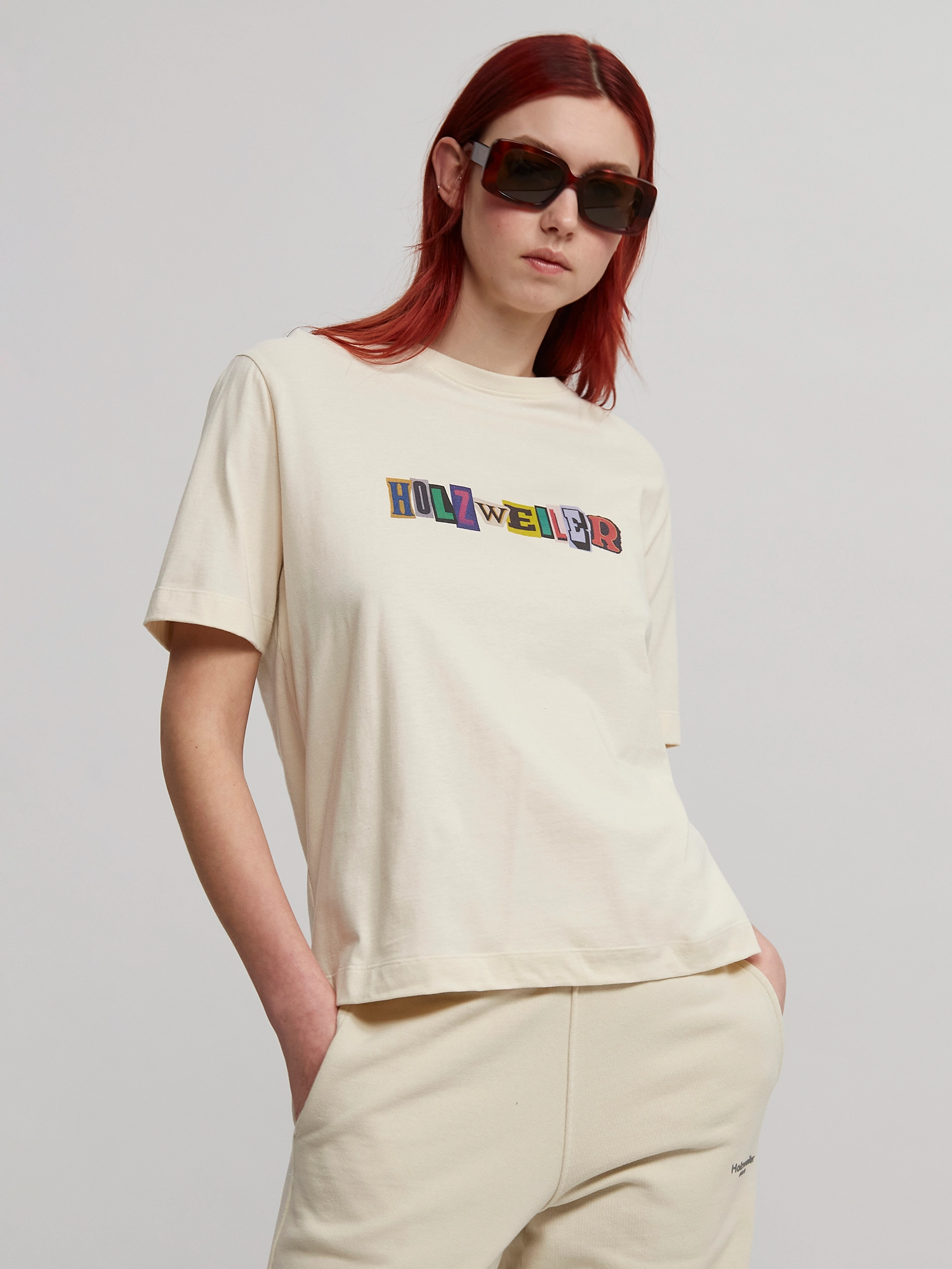 HOLZWEILER - Kjerag Print Tee 22-02 - ecru - 2