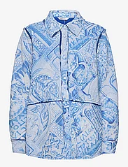 HOLZWEILER - Bino Print Shirt Jacket 22-02 - long-sleeved shirts - blue mix - 0