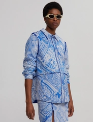 HOLZWEILER - Bino Print Shirt Jacket 22-02 - long-sleeved shirts - blue mix - 2
