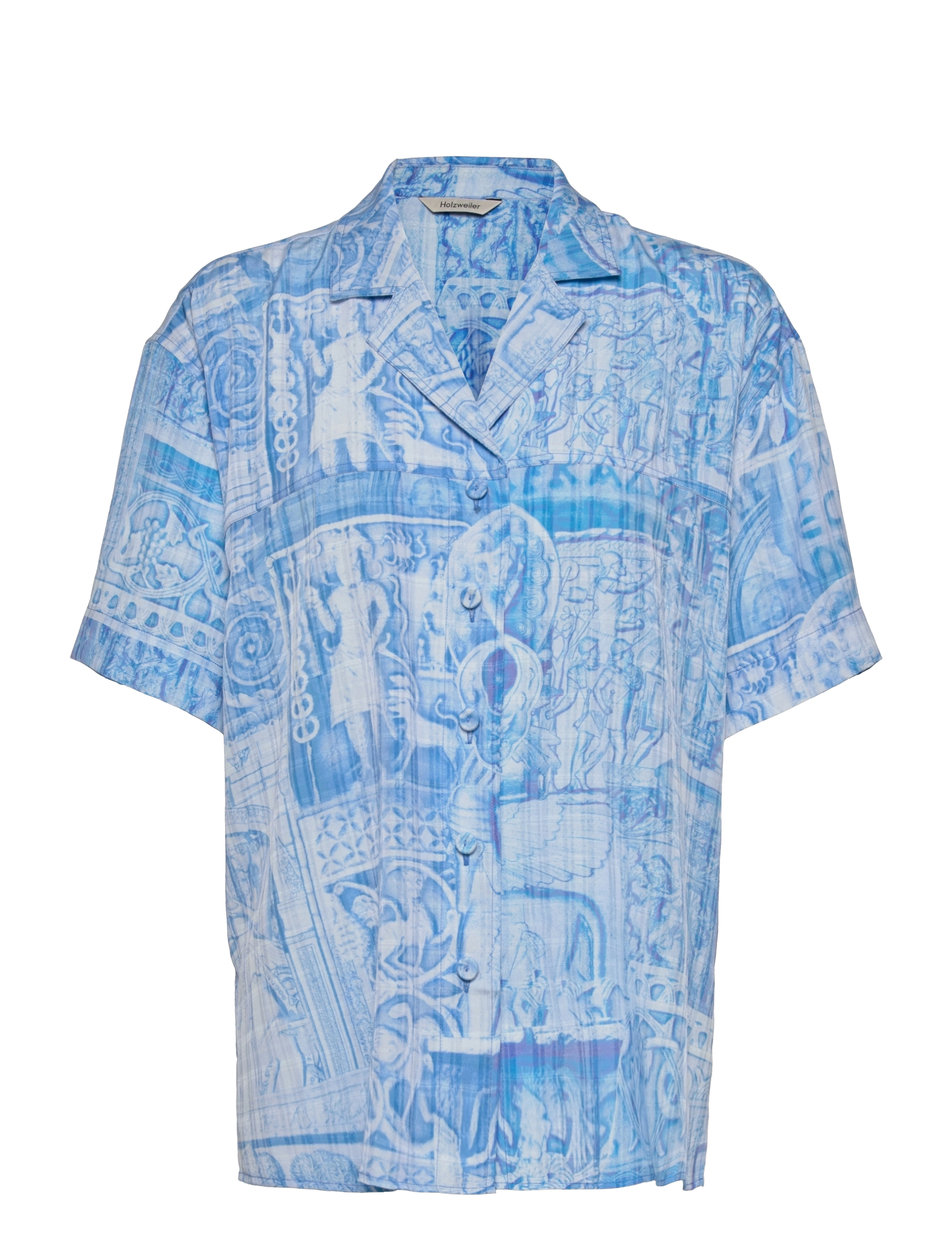 HOLZWEILER Edgar Print Shirt 22-02 Blau - S - Damen