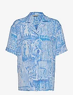 Edgar Print Shirt 22-02 - BLUE MIX