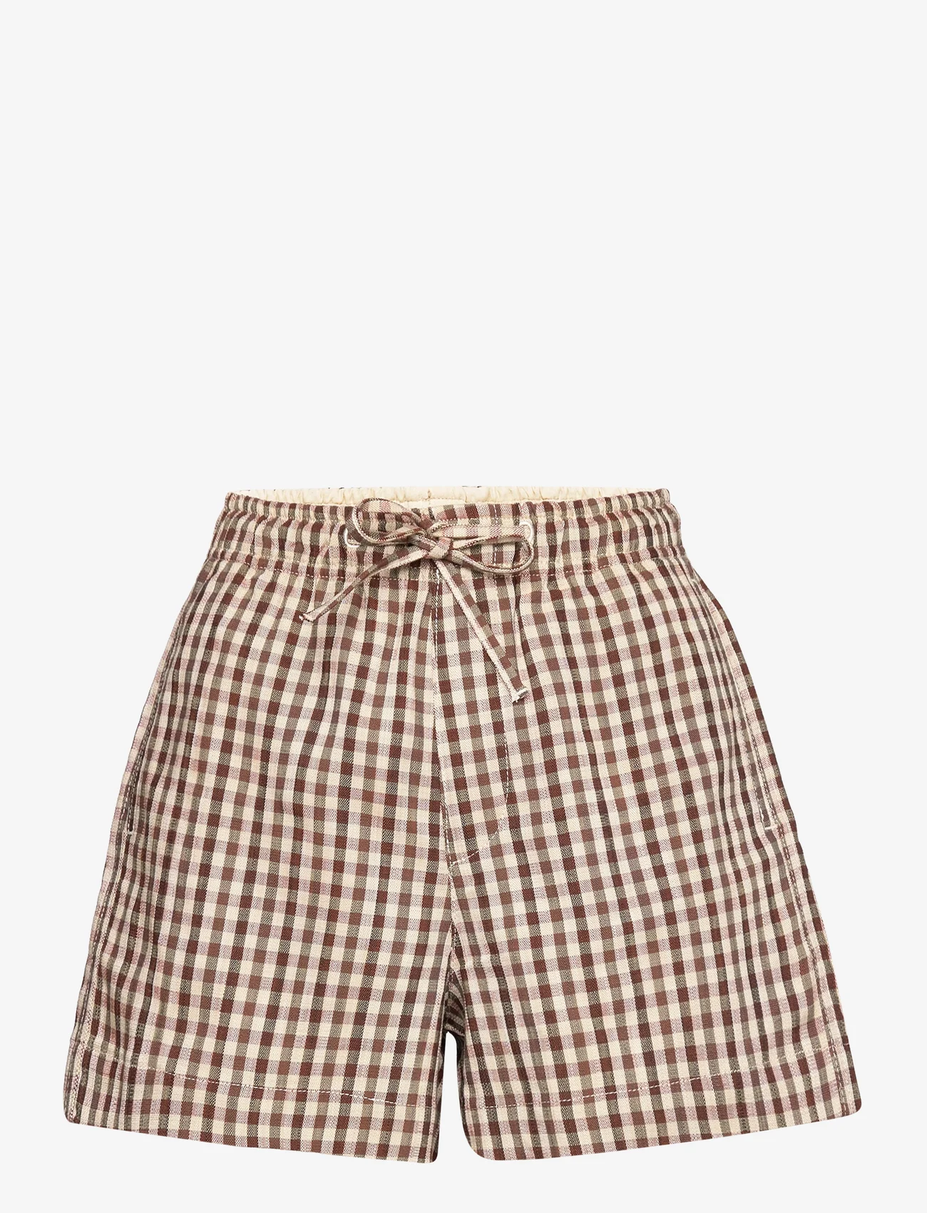 HOLZWEILER - Musan Check Shorts 22-02 - casual korte broeken - brown check - 0