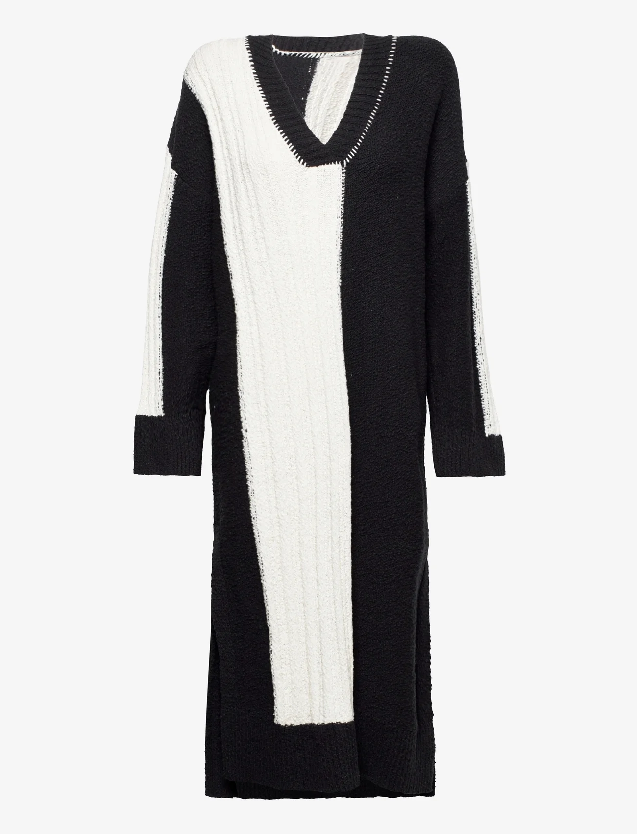 HOLZWEILER - Fossveien Knit Dress 22-02 - knitted dresses - black mix - 0