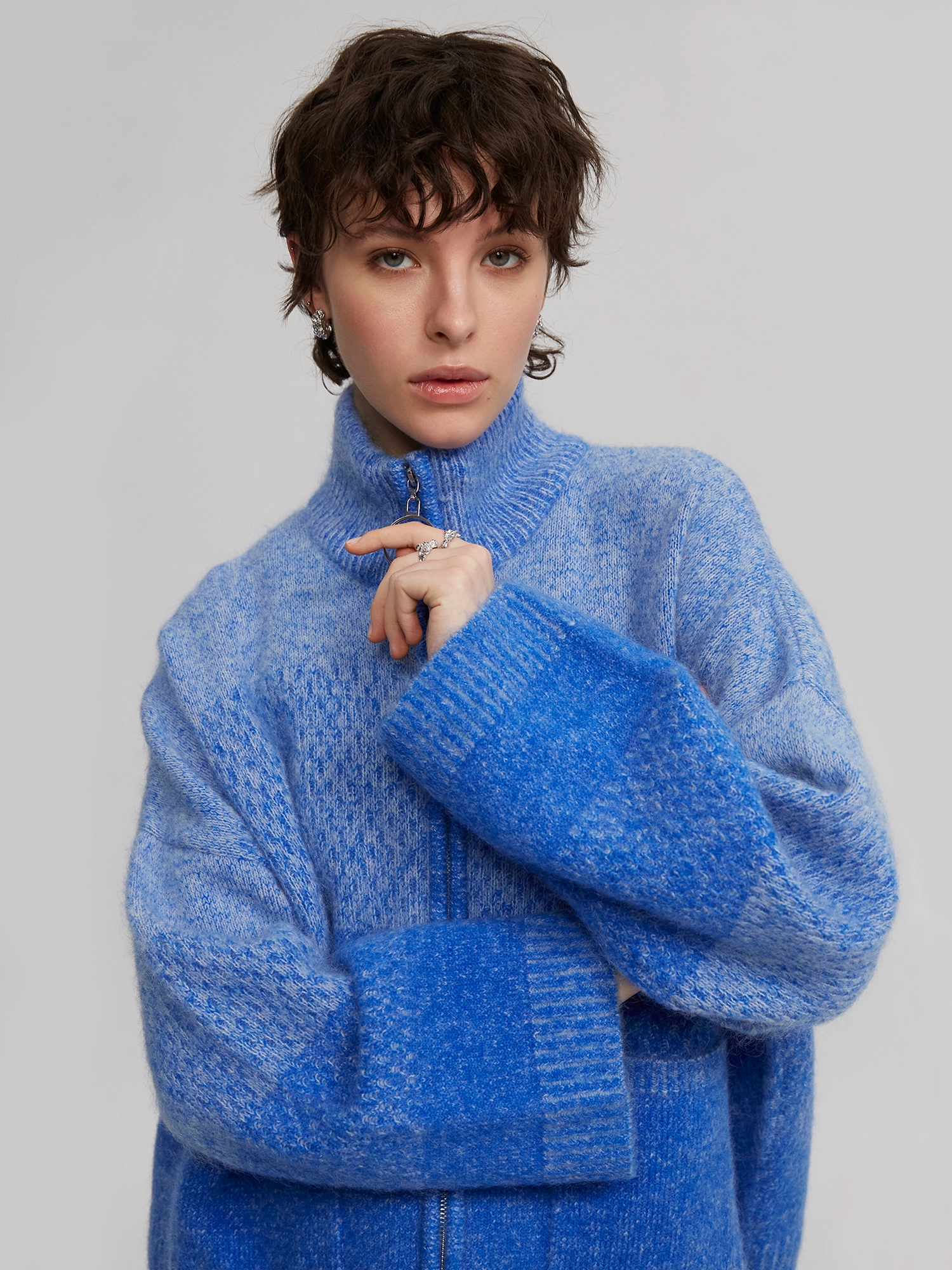 HOLZWEILER - Tine Knit Cardigan 22-02 - blue - 2