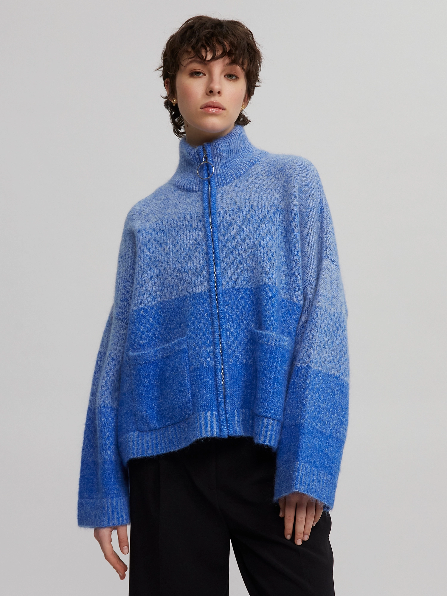 HOLZWEILER - Tine Knit Cardigan 22-02 - blue - 3