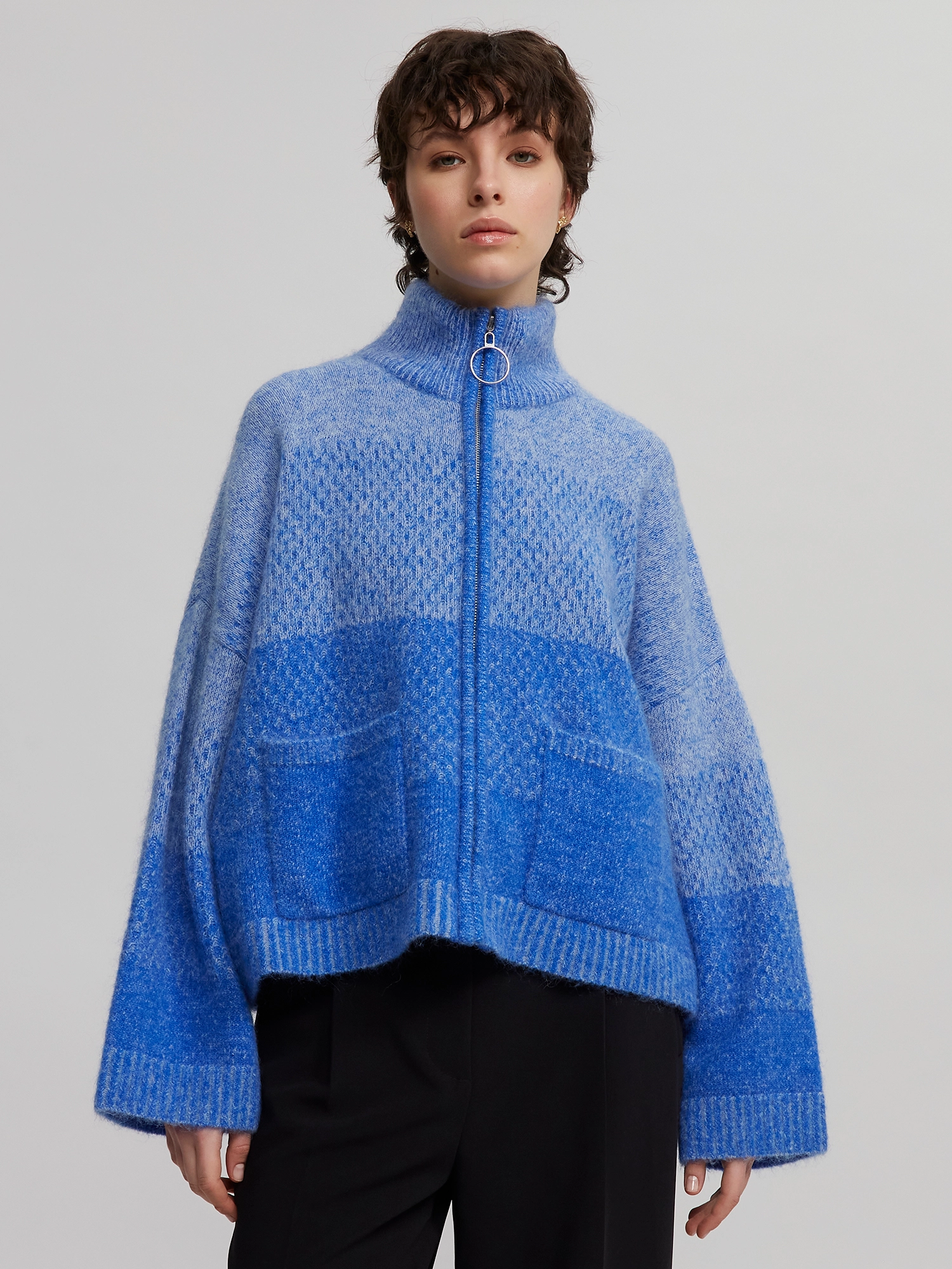 HOLZWEILER - Tine Knit Cardigan 22-02 - blue - 4