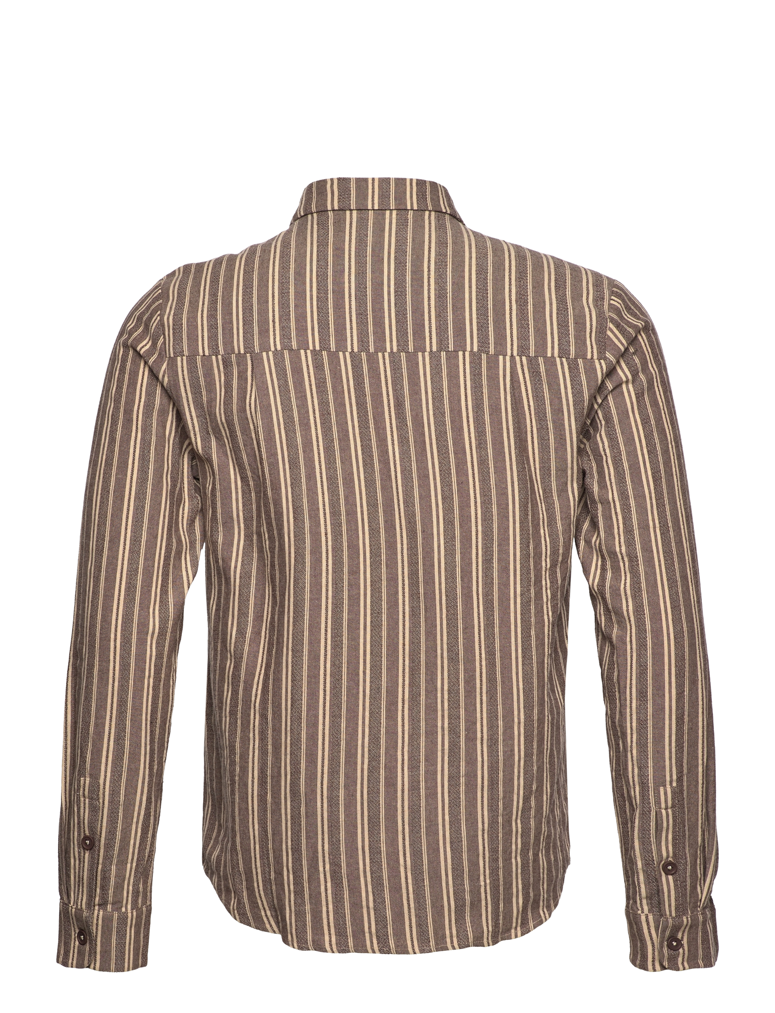 HOLZWEILER - Clip Striped Shirt - brown stripe - 1