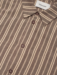 HOLZWEILER - Clip Striped Shirt - rennot kauluspaidat - brown stripe - 3