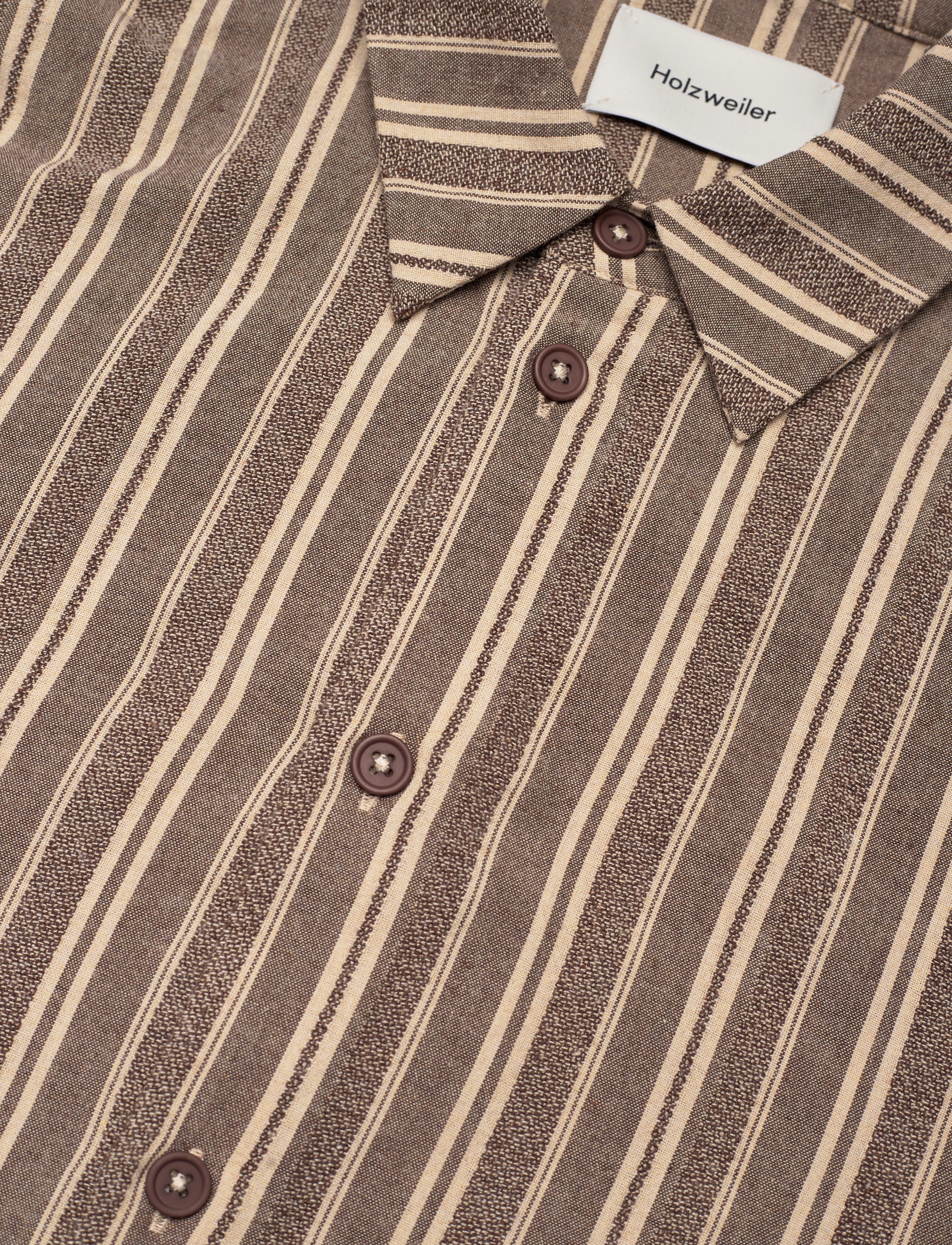 HOLZWEILER - Clip Striped Shirt - brown stripe - 3